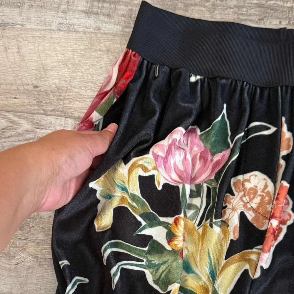 Vivian Shyu Floral Black Wide-Leg Pants size M/L - Picture 10 of 10